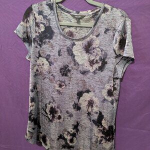 Simply Vera Wang Silky Floral Blouse